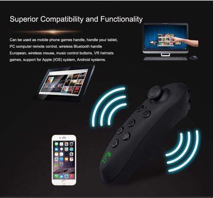 Mobile VR Headset for iPhone & Android 360° Immersive Video Gaming Movies Virtual Reality Viewer with Adjustable Straps & Padded Comfort