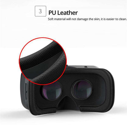 Mobile VR Headset for iPhone & Android 360° Immersive Video Gaming Movies Virtual Reality Viewer with Adjustable Straps & Padded Comfort