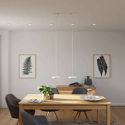 Adjustable Multi-Light LED Ceiling Fixture for Dining Room & Kitchen Island – Black Aluminum Suspended Lamp with Dimmable Color Temperature