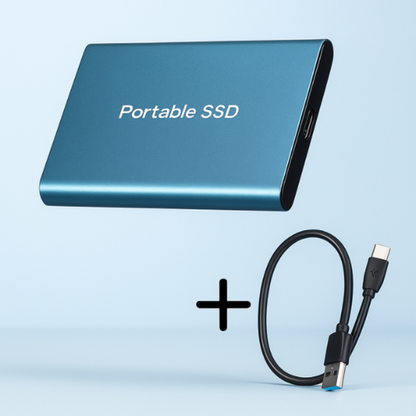 Compact Portable SSD External Hard Drive USB C 1050 MB/s, Solid State Drive 1TB to 30TB, External Storage Drive