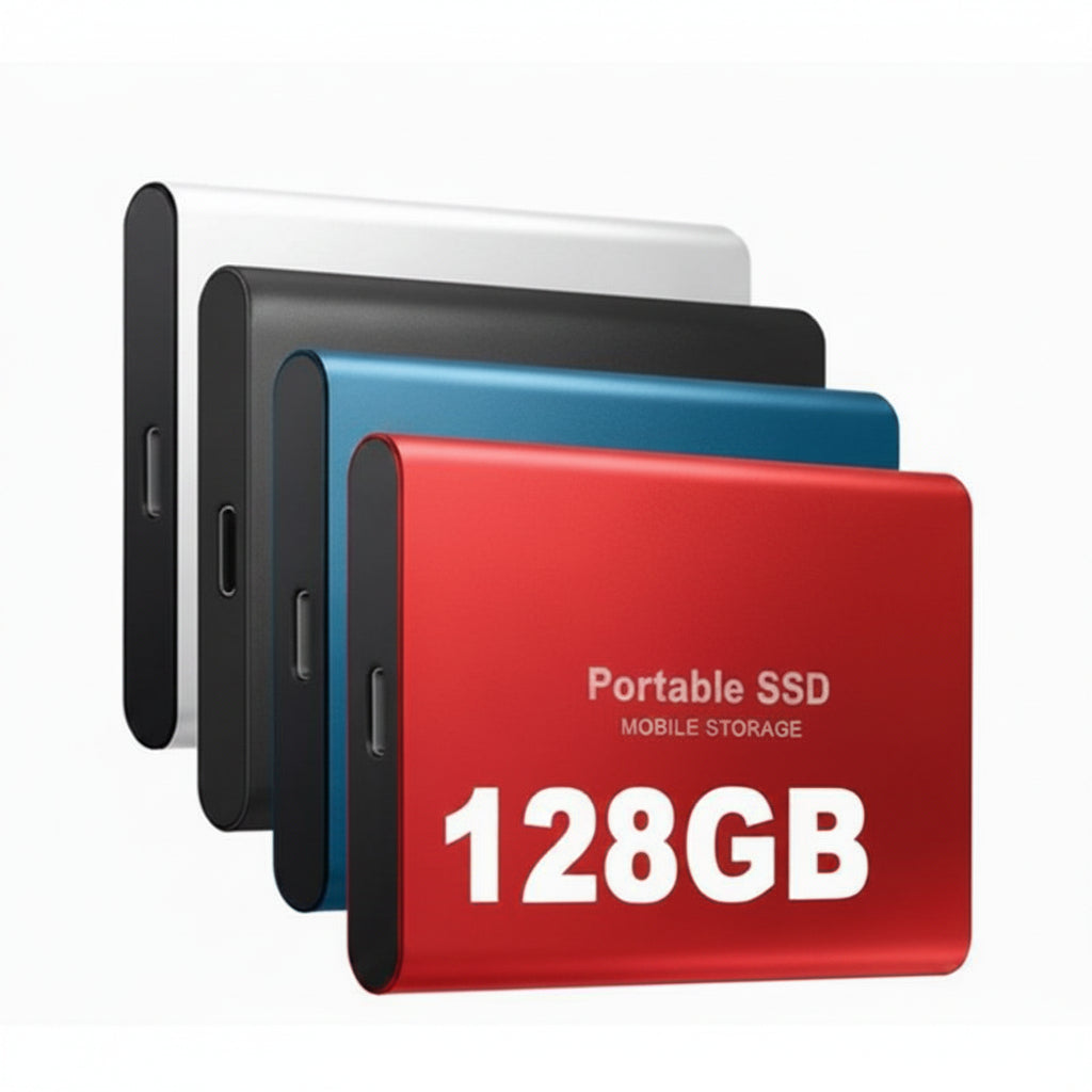 Portable SSD | High-Speed External Hard Drive with 128GB Capacity | Compact Mobile Storage for Fast Data Transfer
