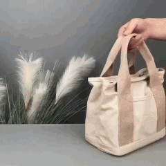 Tote Bag for Women, Canvas Tote Bag with Multi Pocket Organization, Large Zippered Tote Bag for Work and Travel