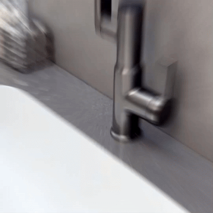 Rotating Sink Tap with Digital Temp Readout – 12-Inch Adjustable Spout, Full Swivel for Double Basins & Oversized Cookware