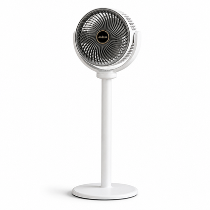 Dual-Head Adjustable Height Floor Fan (USB-C Rechargeable)