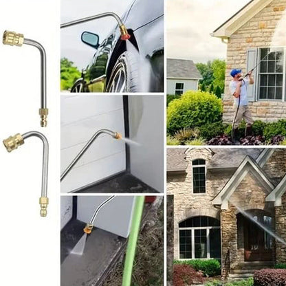 Telescoping Pressure Washer Extension Wand with Professional Spray Nozzles for High-Reach Cleaning — Adjustable Length Pole Kit for Roofs, G