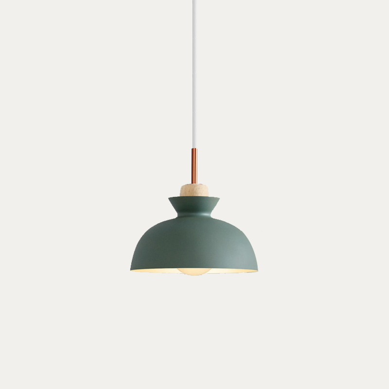 Wooden Hanging Light Fixture 11 inch E27 Socket Modern Nordic Ceiling Lamp for Bedroom Living Room Dining Area Kitchen Island Entryway Hallw