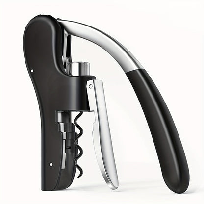 Lever-Action Wine Opener with Comfortable Grip for Effortless Cork Removal at Home, Bars & Restaurants