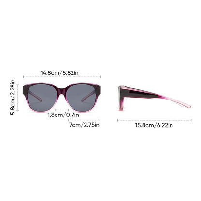 Polarized Over-Prescription Sunglasses Cat-Eye Style UV400 Protection Lightweight Flexible Frame for Outdoor Driving Fishing