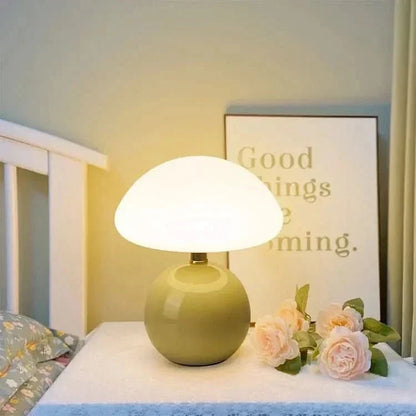 CAPLORA – Modern Mushroom Table Lamp for Gentle Ambient Glow