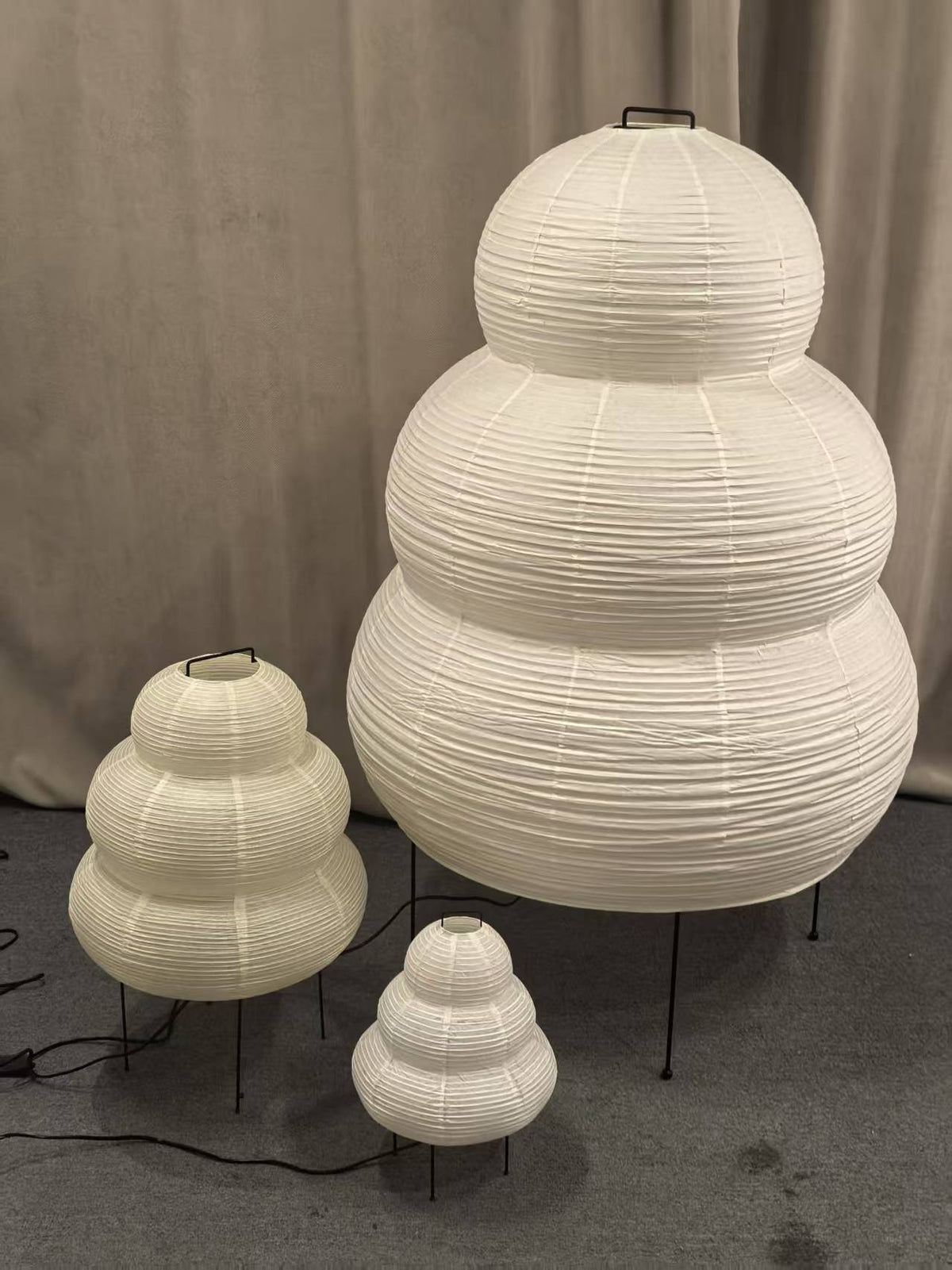 Handcrafted Paper Shade Accent Lamp 10 in Wide Warm Glow LED Bedside Nightlight for Bedroom Office Desktop Reading Nook Minimalist Japanese