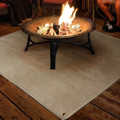 Heavy-Duty Fiberglass Deck Protector for Grills and Fire Pits – Portable Heat Shield Pad for Patio, Wood Decking, and Grass – Foldable Outdo