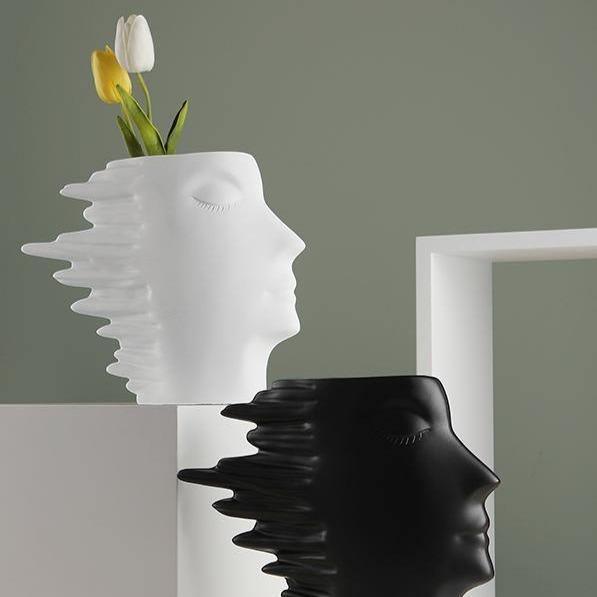 Windswept Faces Vase