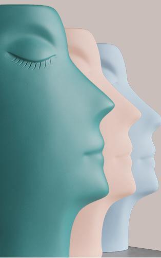 Windswept Faces Vase