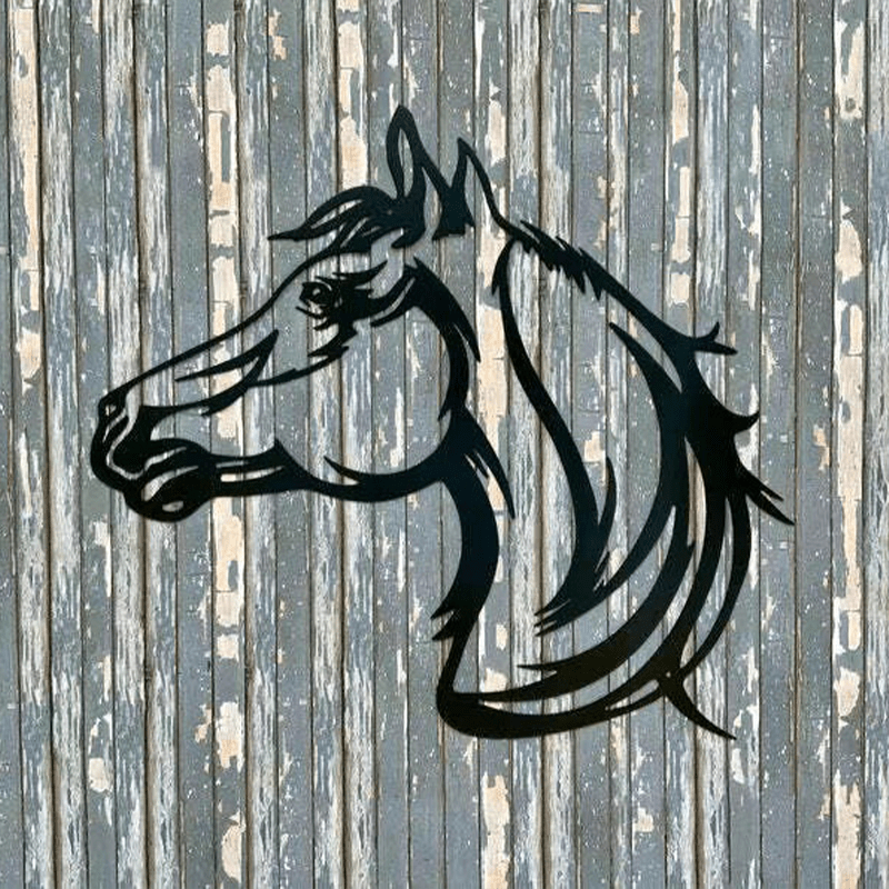 Metal Barnyard Sculpture Silhouette for Garden & Yard – Farm Animal Figures in Rustic Iron – Outdoor Lawn Ornament Decor for Country Home