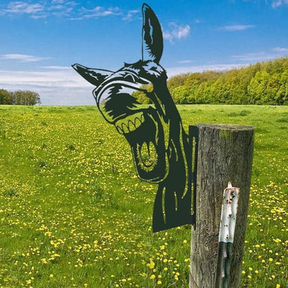 Metal Barnyard Sculpture Silhouette for Garden & Yard – Farm Animal Figures in Rustic Iron – Outdoor Lawn Ornament Decor for Country Home