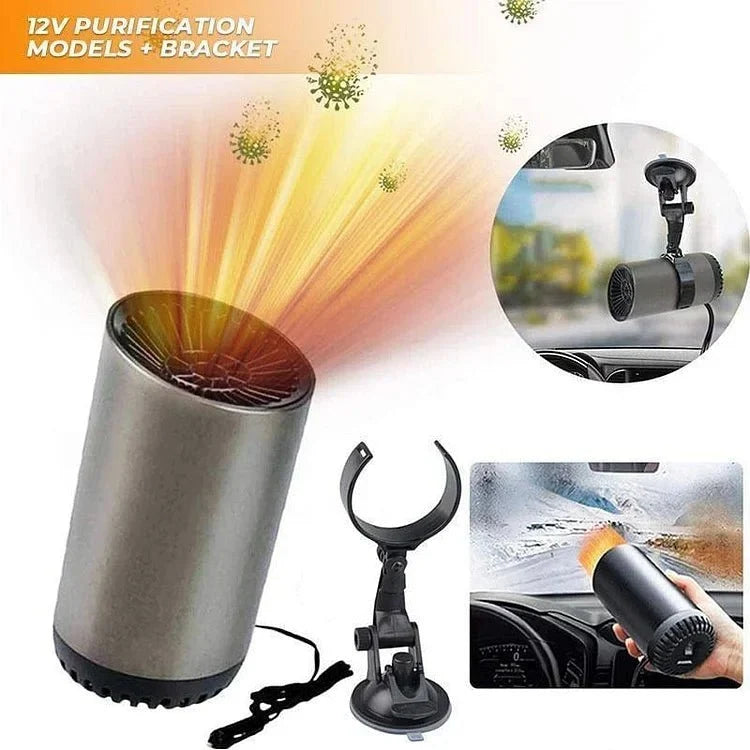 Portable 12V Vehicle Heater & Defroster with 360° Rotating Nozzle – Cup Holder Design for Cars, Trucks & SUVs