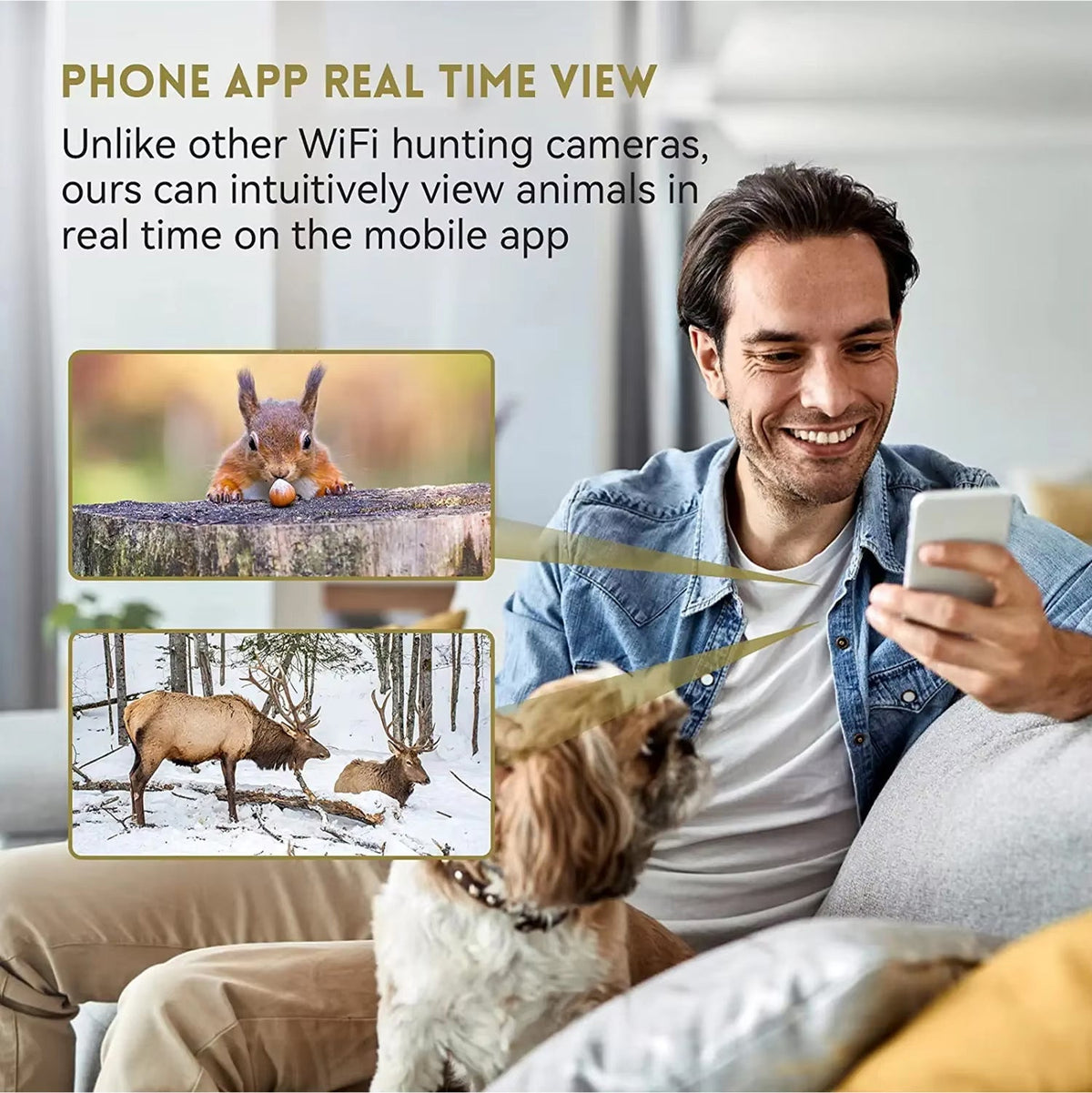 Outdoor Wildlife Camera with WiFi Streaming & Night Vision – 20MP Trail Cam for Property Monitoring & Nature Observation