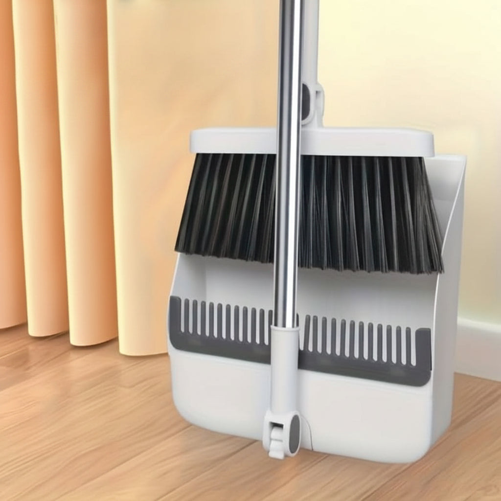 SWEEPVEX – Long Handle Broom and Dustpan Cleaning Set