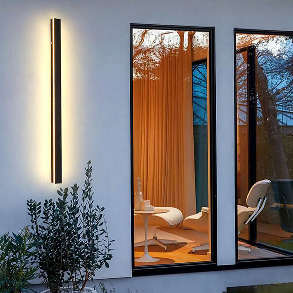 Vertical LED Exterior Light Fixture 12-59 in Aluminum Waterproof IP65 Black for Porch Entryway Pathway Garden Wall Driveway Modern Home