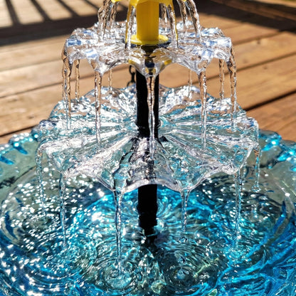 Hanging Solar Bird Bath Fountain Two-Tier Cordless Water Feature for Backyard Patio Deck Garden Outdoor Decor