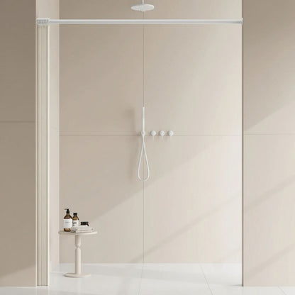 CURVASHIELD – Foldable Magnetic Accordion Shower Curtain Waterproof Design