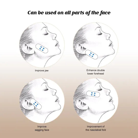 Transparent Facial Contouring Strips for Jawline & Cheek Definition – Discreet Skin Smoothing Adhesive Bands