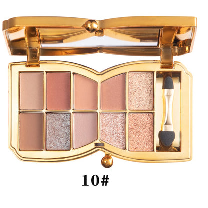 10-Color Glitter Eyeshadow Palette Shimmer Mineral Makeup for Parties Weddings Everyday Looks Highly Pigmented Long-Lasting Eye Shadow