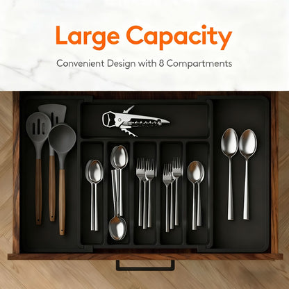 FLEXITRAY – Expandable Utensil Organizer for Kitchen Drawers