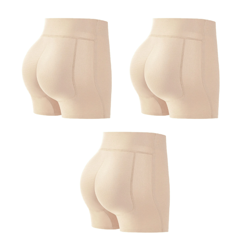 High-Waist Padded Butt-Lifting Shapewear Shorts for Women – Seamless Body Shaper with Removable Pads for Everyday Confidence & Special Occas