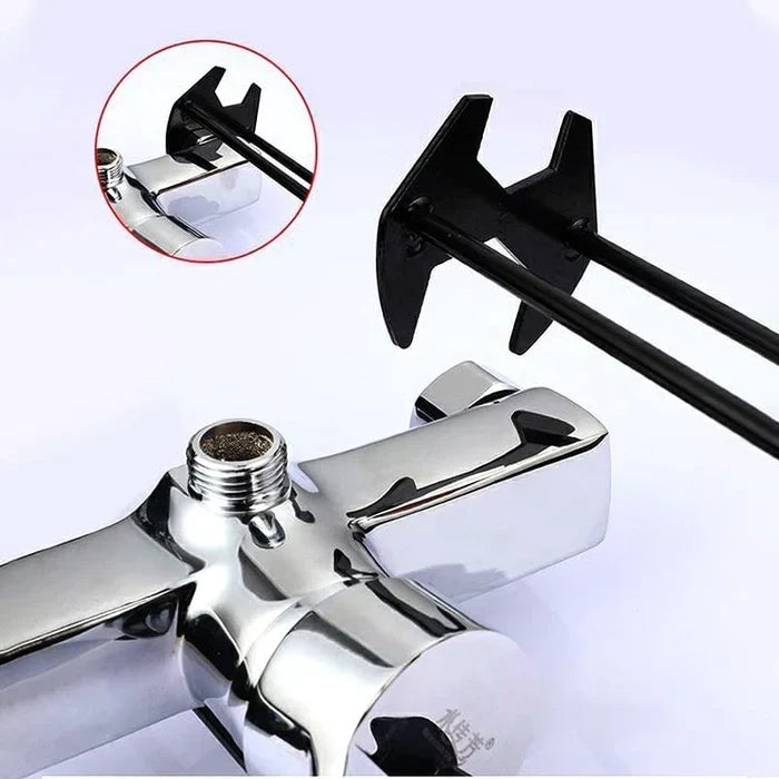 Basin Nut Wrench Tool for Faucet Installation Under Sink 360° Rotating Long Handle Plumbing Wrench for Kitchen Bathroom Fixtures