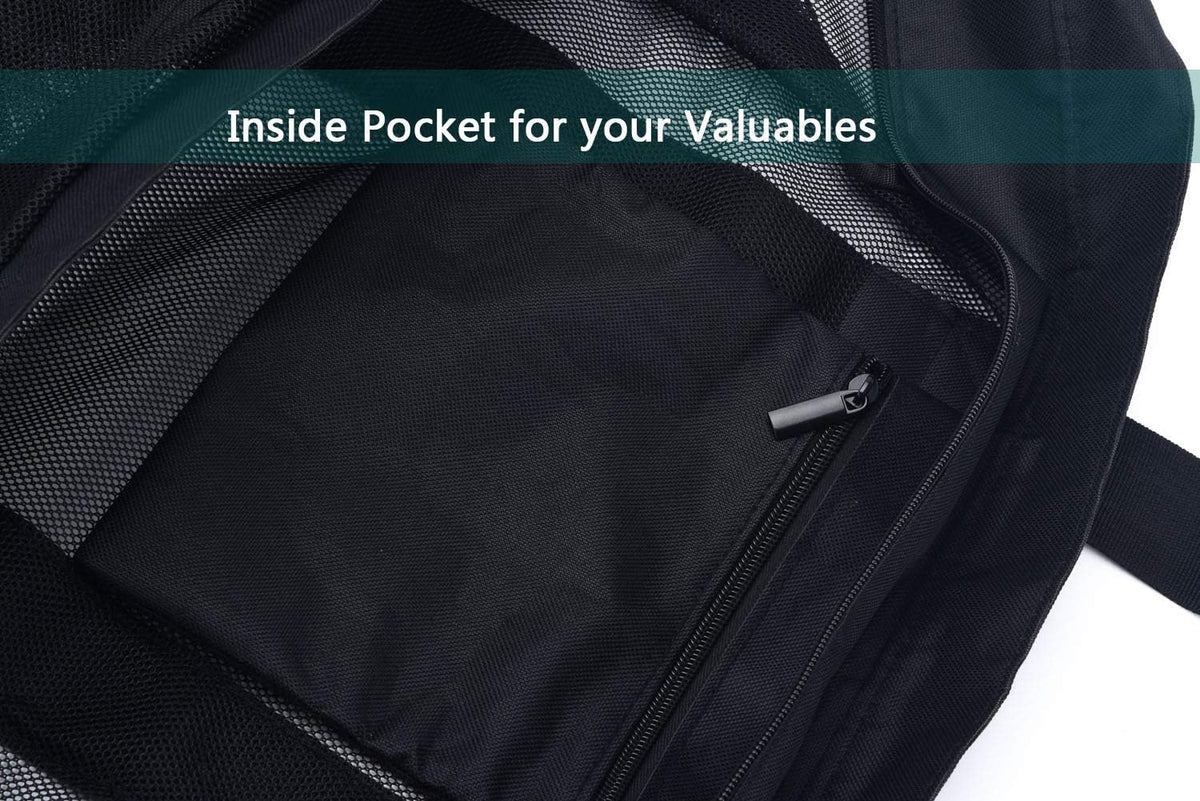 Oversized Breathable Carryall Bag with Secured Pocket for Summer Outings, Pool Days & Family Trips