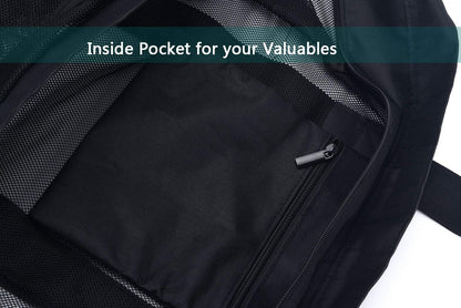 Oversized Breathable Carryall Bag with Secured Pocket for Summer Outings, Pool Days & Family Trips