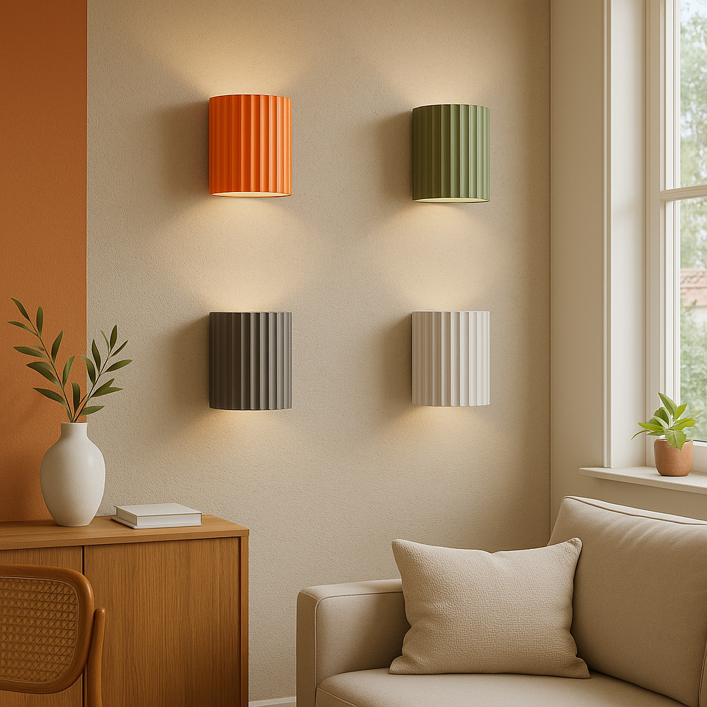 Round Resin Sconce 13-Inch LED Fixture Color Changing Hardwired Bedroom Hallway Reading Nook Diffused Glow Minimalist Contemporary Interior