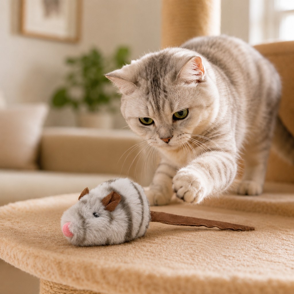 Ortekor Rechargeable Interactive Cat Toy - Flapping Bird, Plush Animal & Motion Activated Toys for Indoor Cats