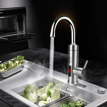 Hands-Free Sensor Faucet Brushed Nickel Stainless Steel Automatic Kitchen Sink Fixture Touch-Free Water Control for Modern Home Cooking