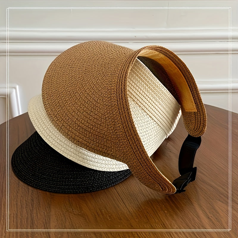 Women's Packable Straw Beach Hat with Adjustable Fit & Extra-Wide Shade | Travel-Friendly Summer Headwear | Pool, Vacation, Garden & Festiva