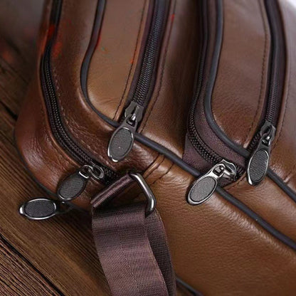 Elegant Leather Shoulder Bag for Men with Adjustable Strap | Versatile Design for Everyday Use