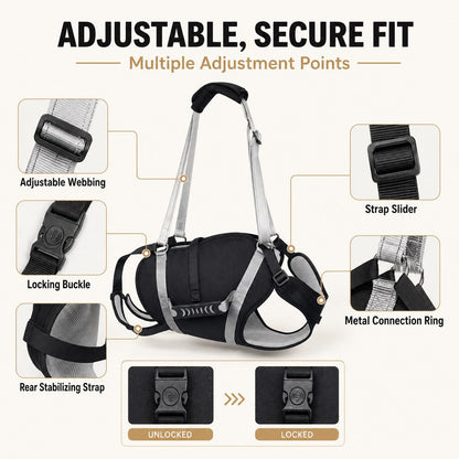 Ortekor Full-Body Dog Lift Support Harness for Large Senior Dogs - Easier Stairs, Standing & Car Entry