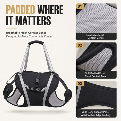 Ortekor Full-Body Dog Lift Support Harness for Large Senior Dogs - Easier Stairs, Standing & Car Entry