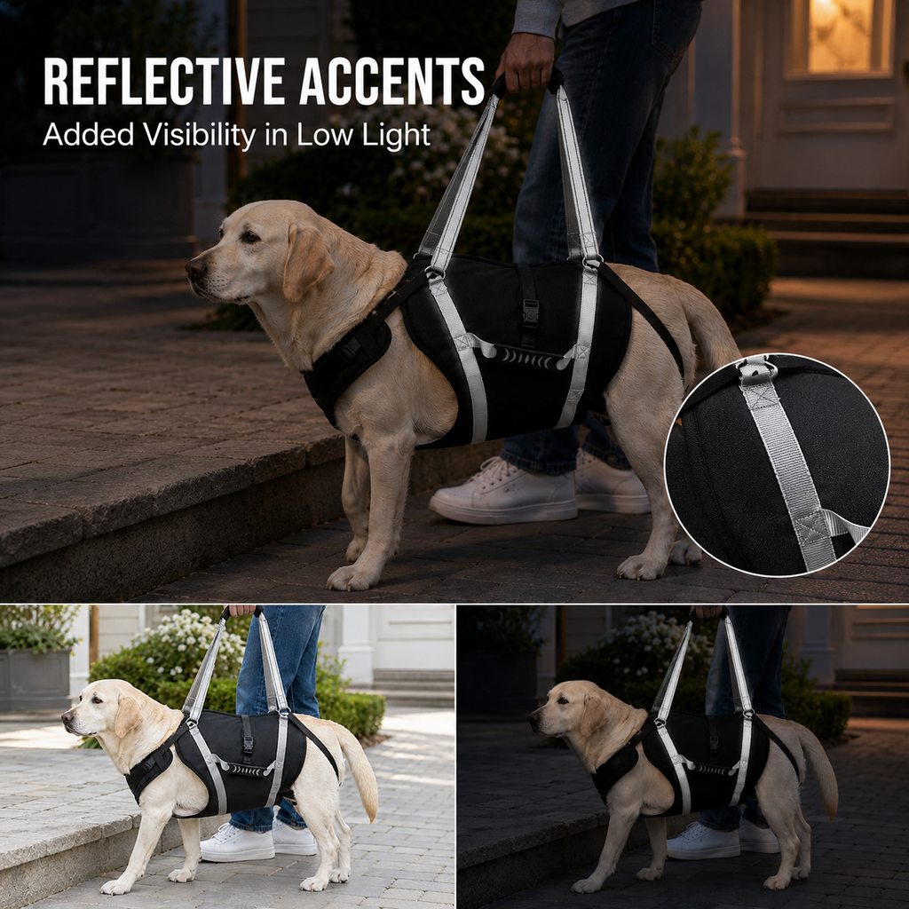 Ortekor Full-Body Dog Lift Support Harness for Large Senior Dogs - Easier Stairs, Standing & Car Entry