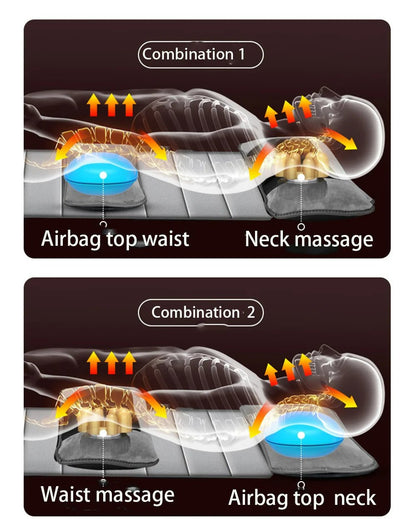 Electric Heated Massage Mat – Full Body Shiatsu Therapy Pad for Back, Neck & Shoulders with Adjustable Heat