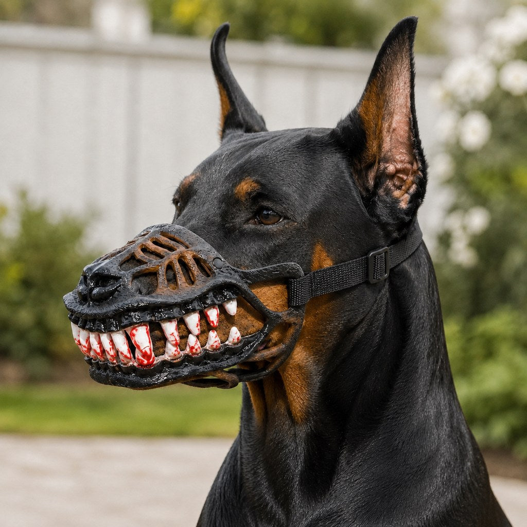 Ortekor Funny Dinosaur Costume Dog Muzzle for Halloween Parties & Photos – Instant Costume Upgrade