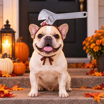Ortekor Funny Halloween Pet Headwear for Dogs & Cats - Quick Tie-On Costume Prop for Parties, Photos & Trick-or-Treating