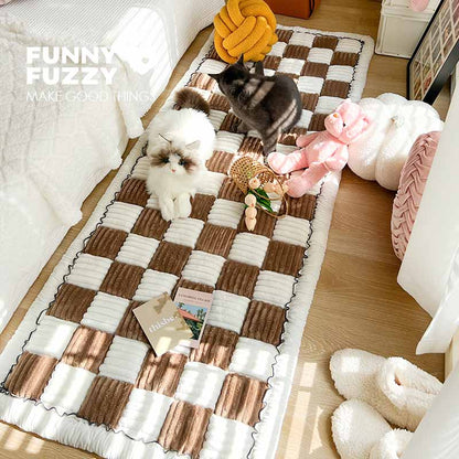 Chenille Pet Blanket with Non-Slip Backing – Plush Furniture Protector for Dogs & Cats – Machine Washable Couch Cover