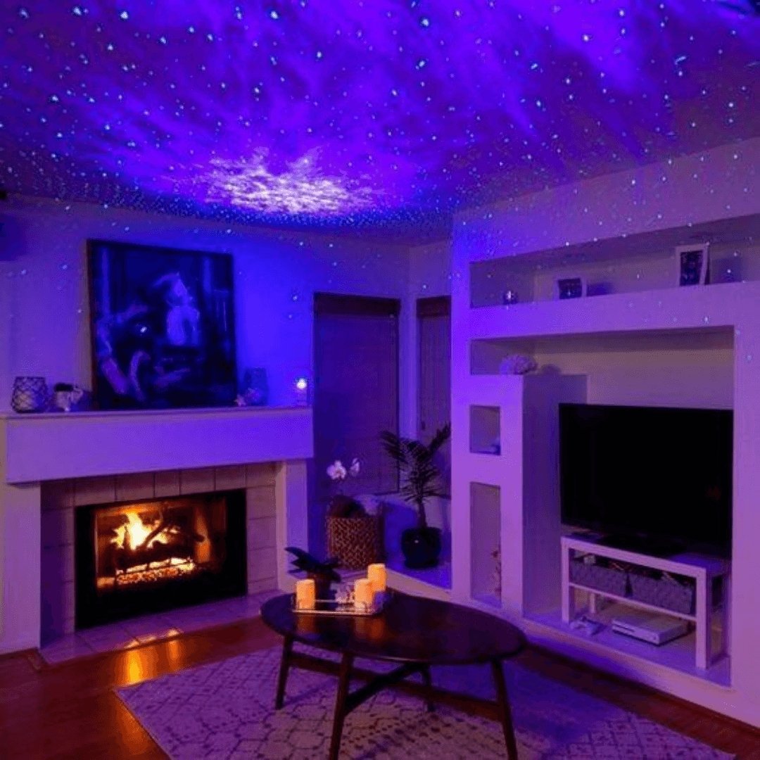 Starry Night Sky LED Projector with Bluetooth Speakers & Remote Control for Bedroom Ceiling Walls