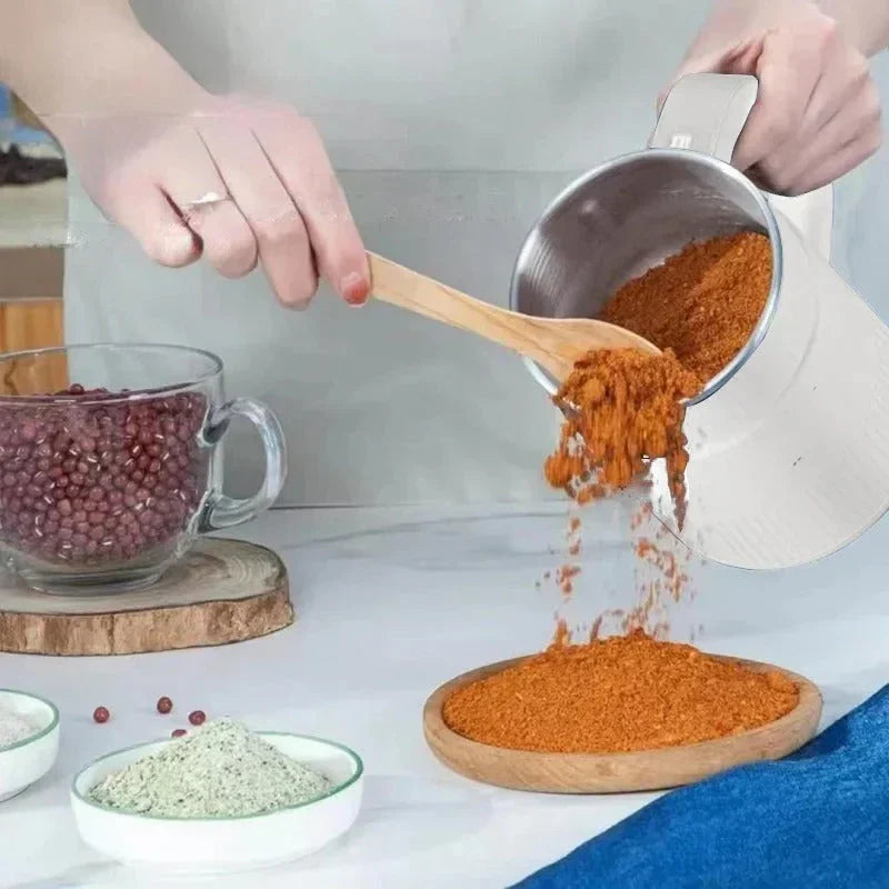Electric Countertop Flour Mill for Whole Grains, Coffee Beans, Spices & Seeds – Stainless Steel Home Grinding Machine