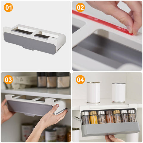 Alera Spice Rack Organizer - Under-Shelf, 6 Containers