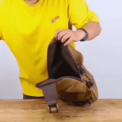 Water-Resistant Canvas Crossbody Bag with Anti-Theft Pocket | Versatile Design for Secure Daily Use