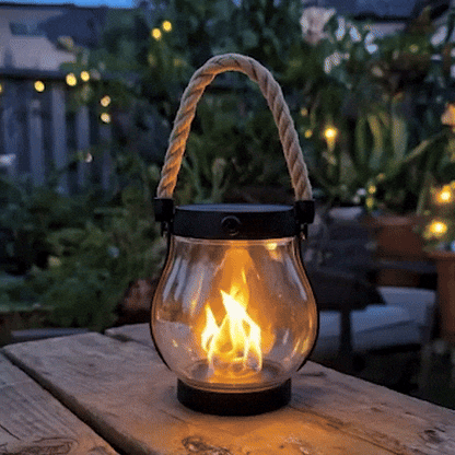 Lumosphere | Stylish Portable Outdoor Lamp with Hemp Rope Handle
