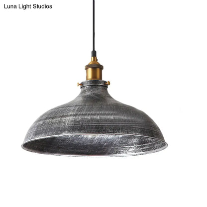 Industrial Metal Dome Pendant Light for Kitchen Island, Dining Room & Bedroom with 16 ft Plug-In Cord